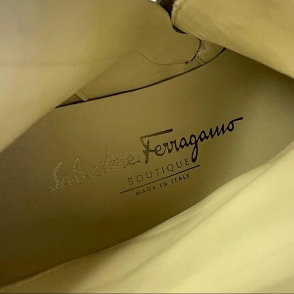 Salvatore Ferragamo brown square leather ankle boots 6 B - Picture 12 of 13